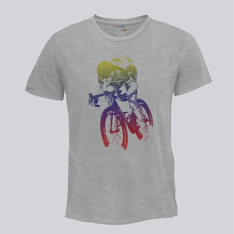 CREACIONES NU CROWN - Camiseta Nasa Ciclista Ciclismo Colombia hombre Gris Original Nu Crown