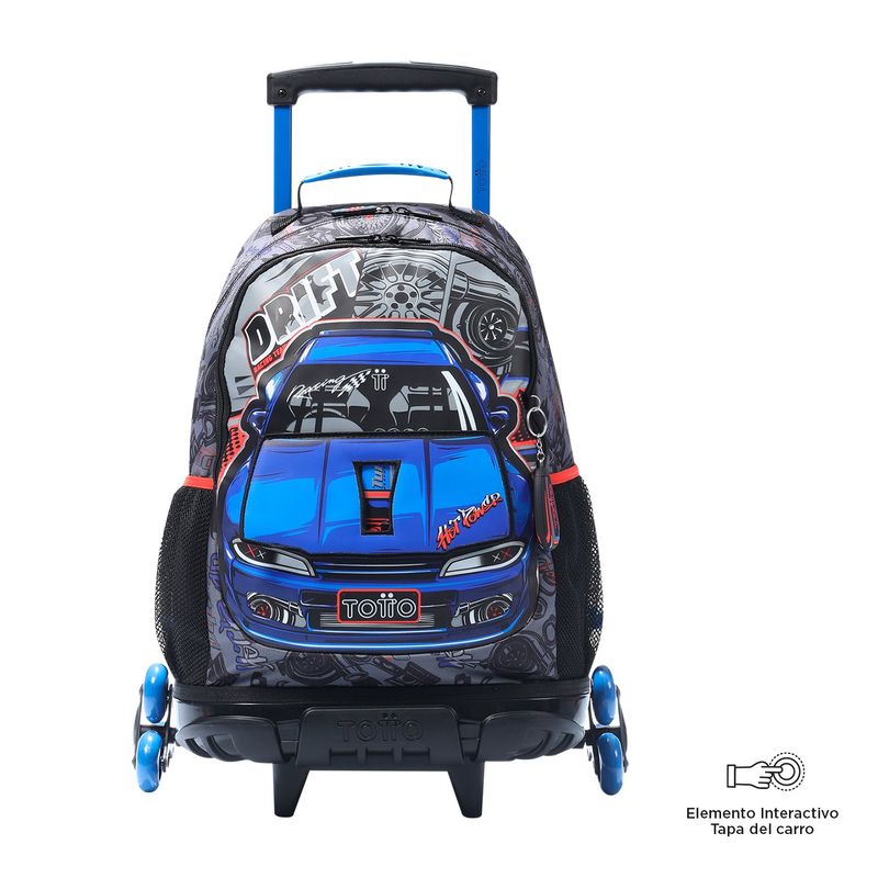 TOTTO - Morral 3 Ruedas Racing Blanco Niño