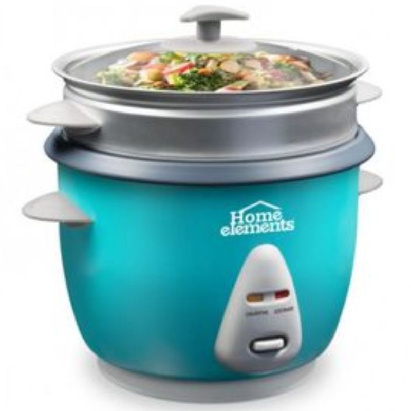 HOME ELEMENTS - Olla Arrocera Home Elements 1.8 lt Vaporera HERC-190AT Turquesa
