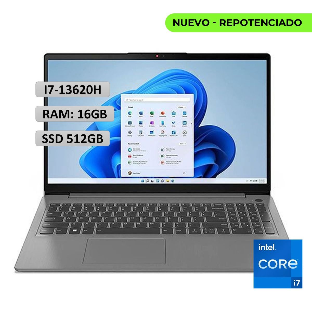 LENOVO - Portatil Lenovo Ideapad Slim 3 Intel Core I7 13620h RAM 16gb SSD 512gb 15 WIN 11