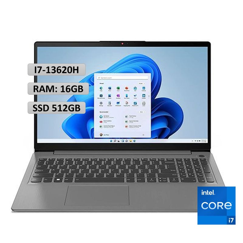 LENOVO - Portatil Lenovo Ideapad Slim 3 Intel Core I7 13620h RAM 16gb SSD 512gb 15 WIN 11