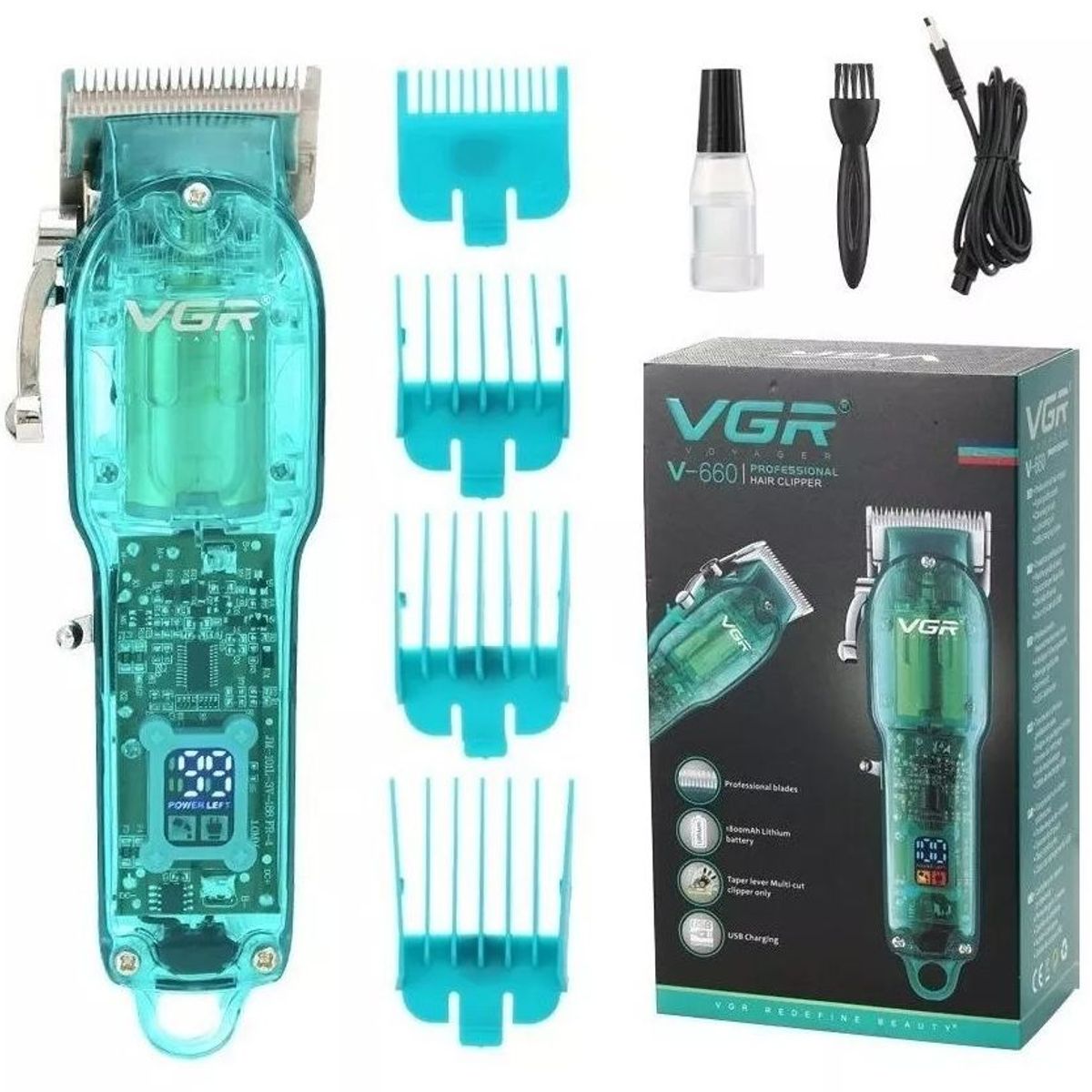 VGR - Maquina De Corte Original e Inalambrica VGR 660 Transparente
