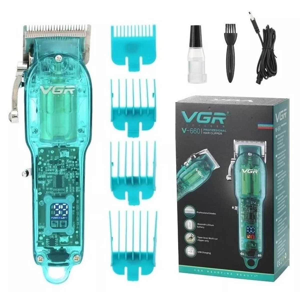 VGR - Maquina De Corte Original e Inalambrica VGR 660 Transparente