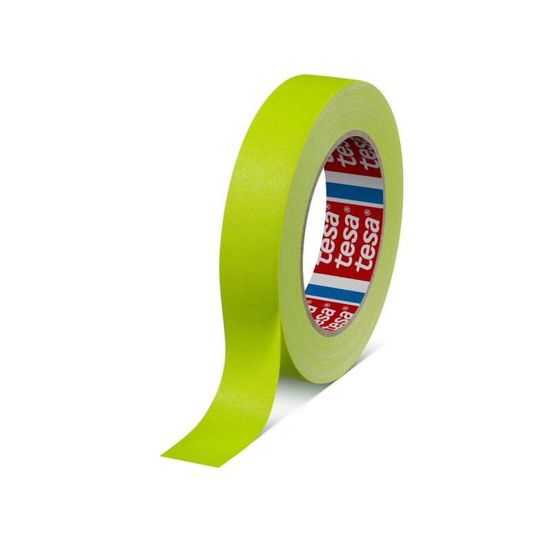 TESA - Cinta Gaffer Prem Fluorescente 25mm X 25m Amarillo