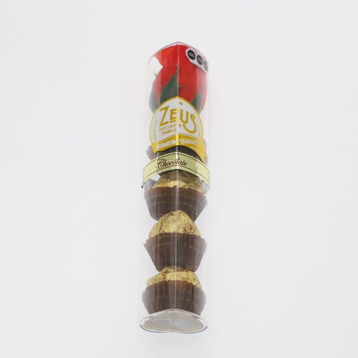 GENERICO - Estuche Regalo Rosa Con Chocolate X4 Bombones