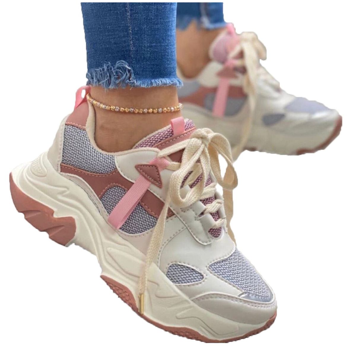 EVEGONZ - Tenis Deportivo Mujer Zapato Cómodo de Moda