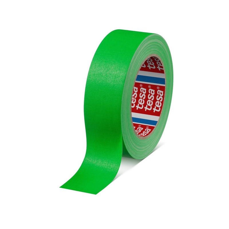 TESA - Cinta Gaffer Prem Fluorescente 50mm X 25m Verde