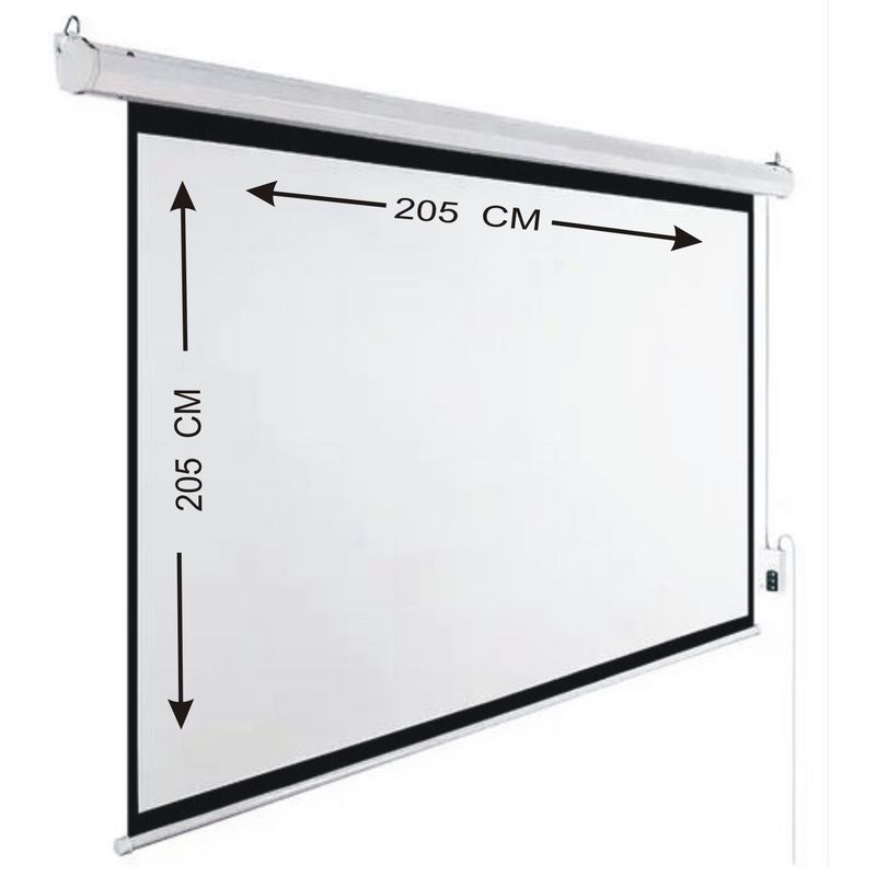 GENERICO - Pantalla Telon de Proyección Electrico 205 x 205 cm