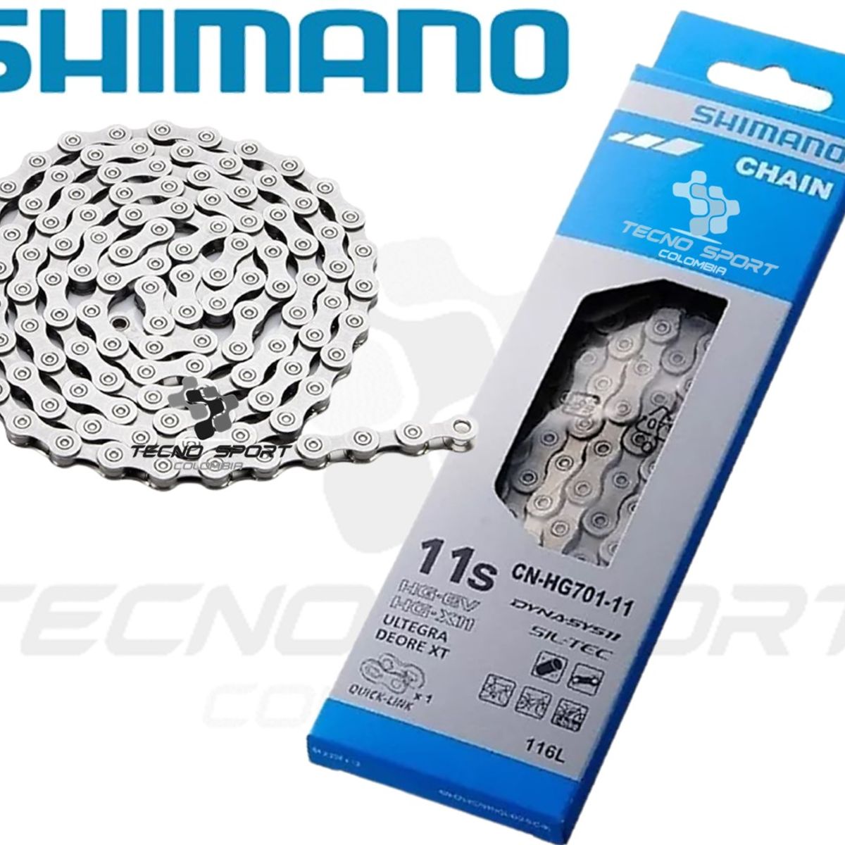 SHIMANO - Cadenilla Hg701 11 V Bicicleta Shimano Xt Ultegra Cadena