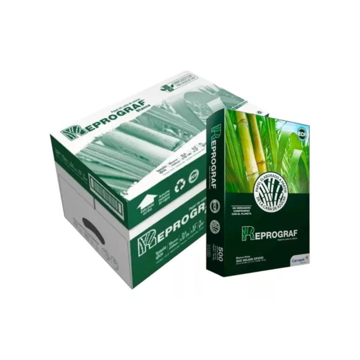REPROGRAF - Resma De Papel Reprograf Oficio 75 Gr Caja X 10 Unidades