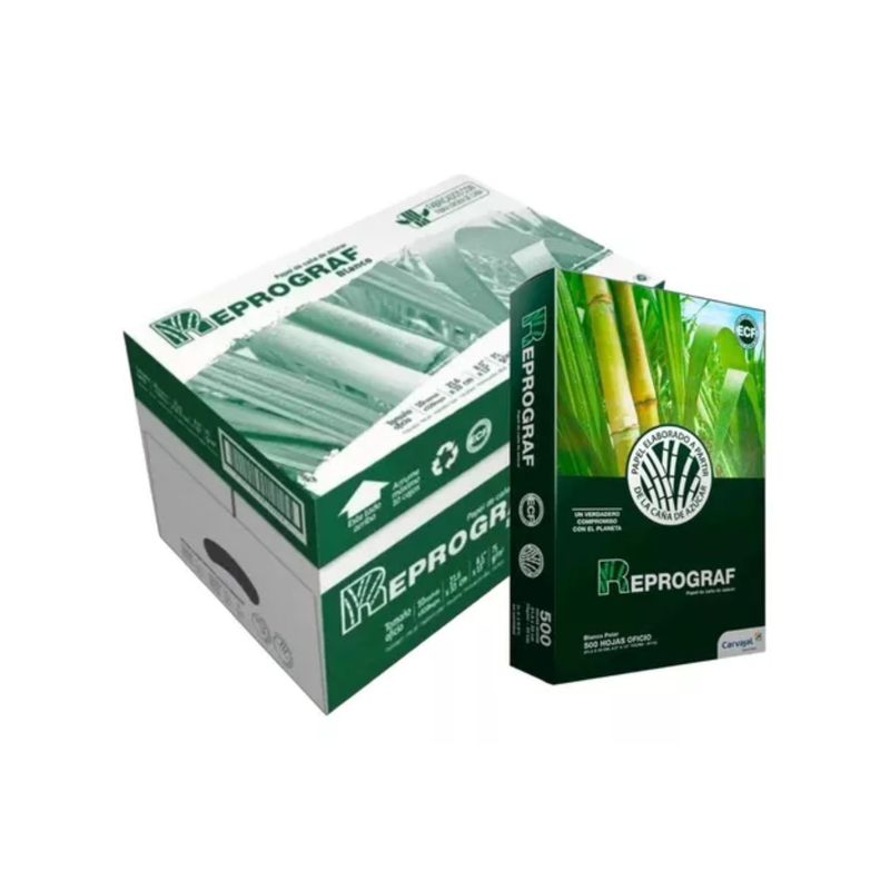 REPROGRAF - Resma De Papel Reprograf Oficio 75 Gr Caja X 10 Unidades