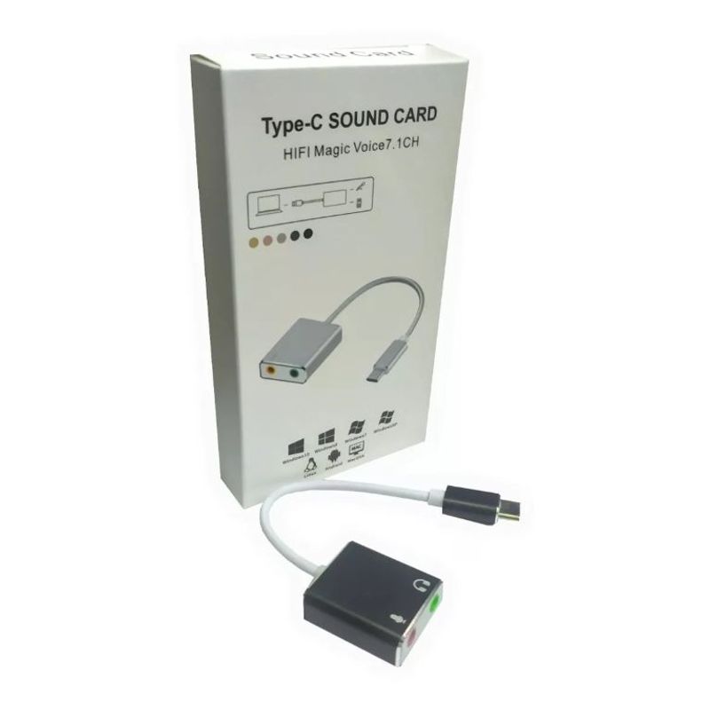 GENERICO - Tarjeta Externa De Audio Con Conector Tipo C 7.1 Virtual