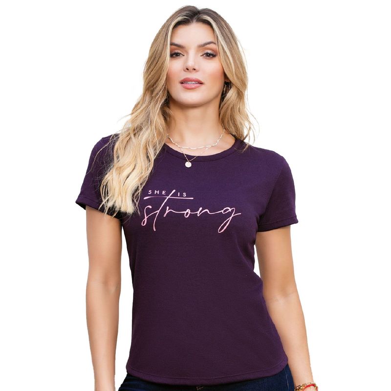 MARKETING PERSONAL - Camiseta Mujer Morado Mp 9670