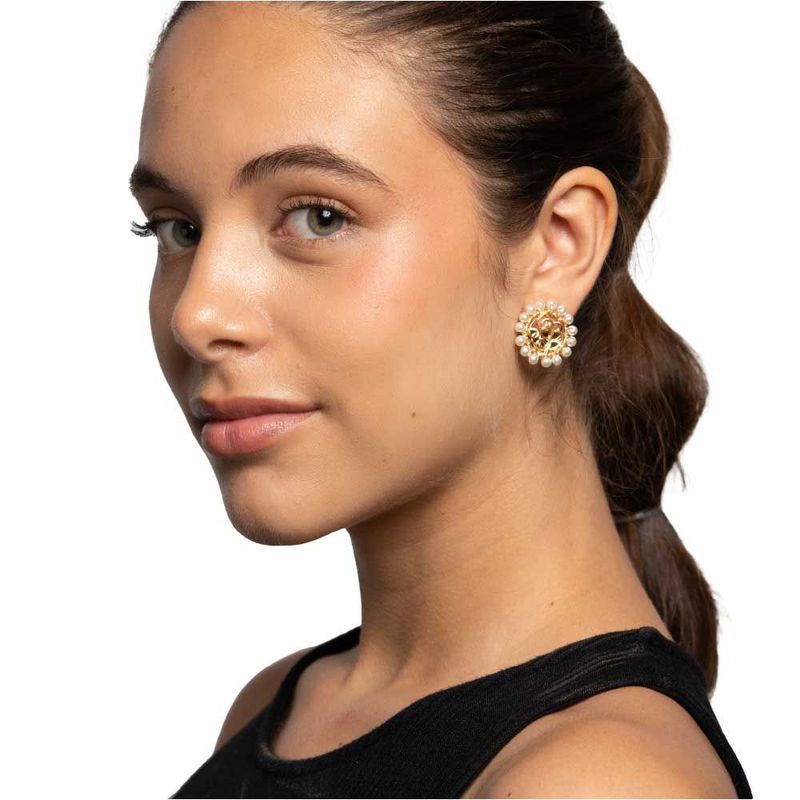 ENIGMA - Aretes Topo Lazo Dorado