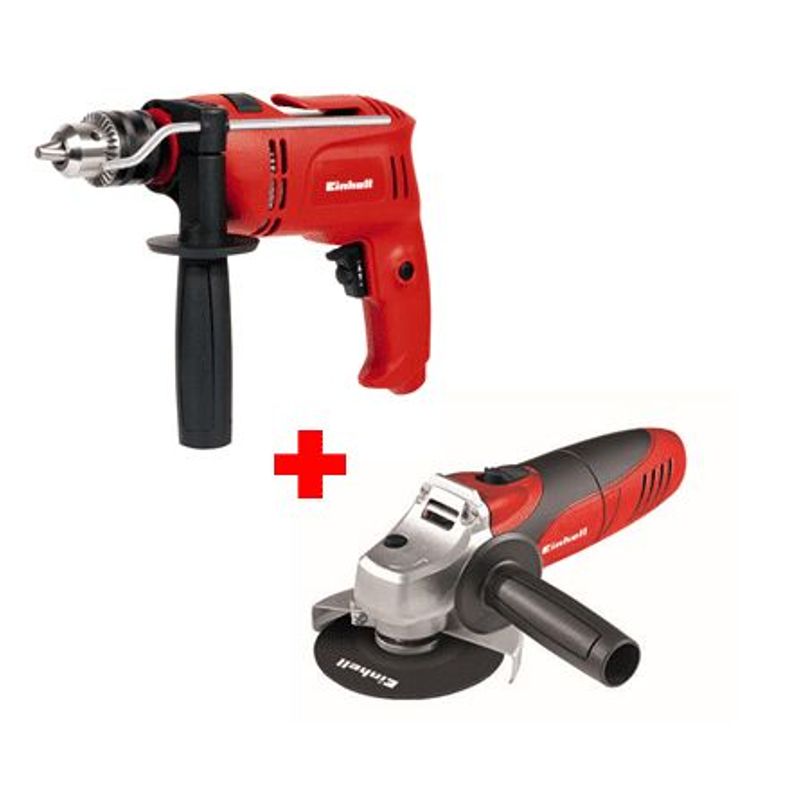 EINHELL - TALADRO PERCUTOR 1/2" 650W+PULIDORA 4.1/2" 850W