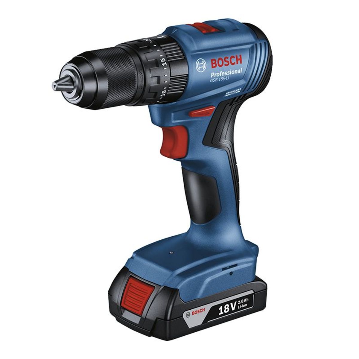BOSCH - TALADRO PERCUTO GSB 185 LI 18V BRUSH+2BAT 2AH/CARG