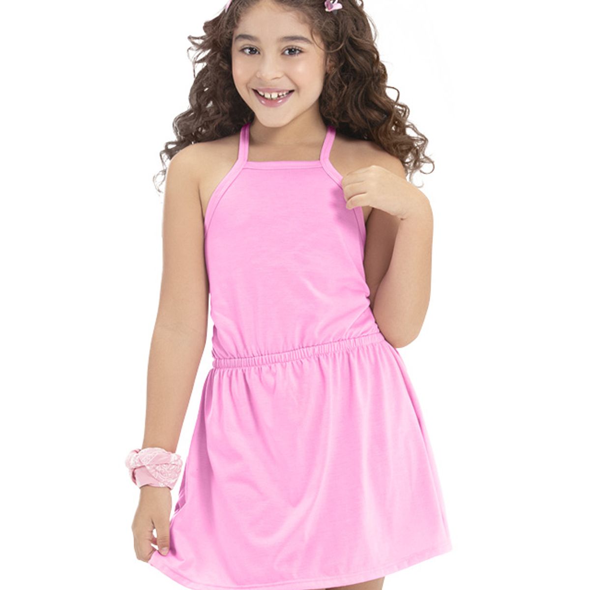 MARKETING PERSONAL - Vestido Infantil Rosado Mp 88514