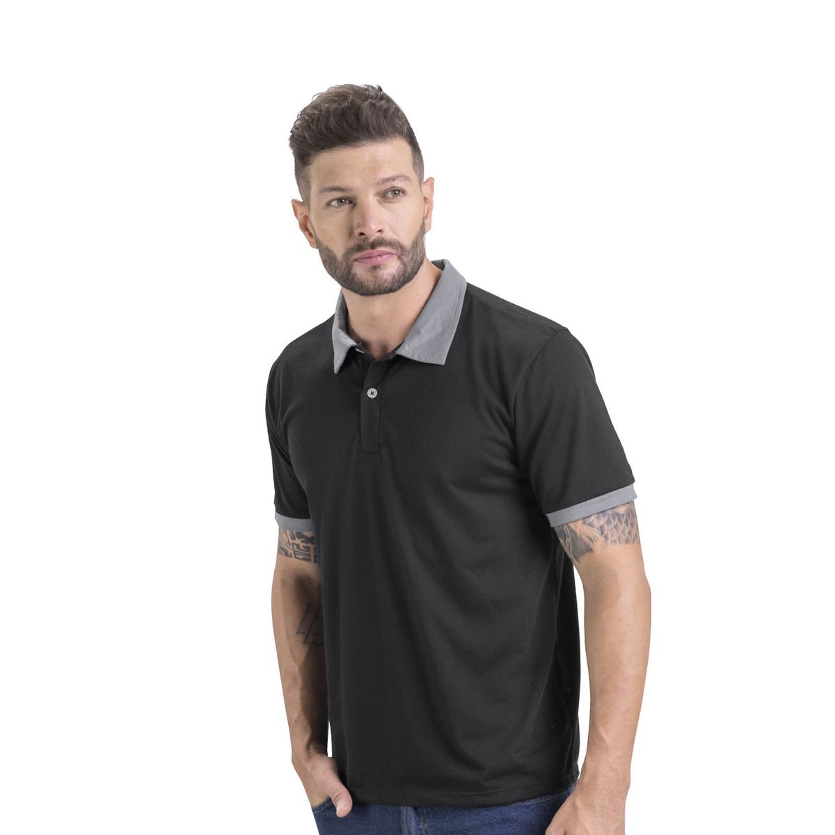 MARKETING PERSONAL - Polo Masculino Negro Mp 3354