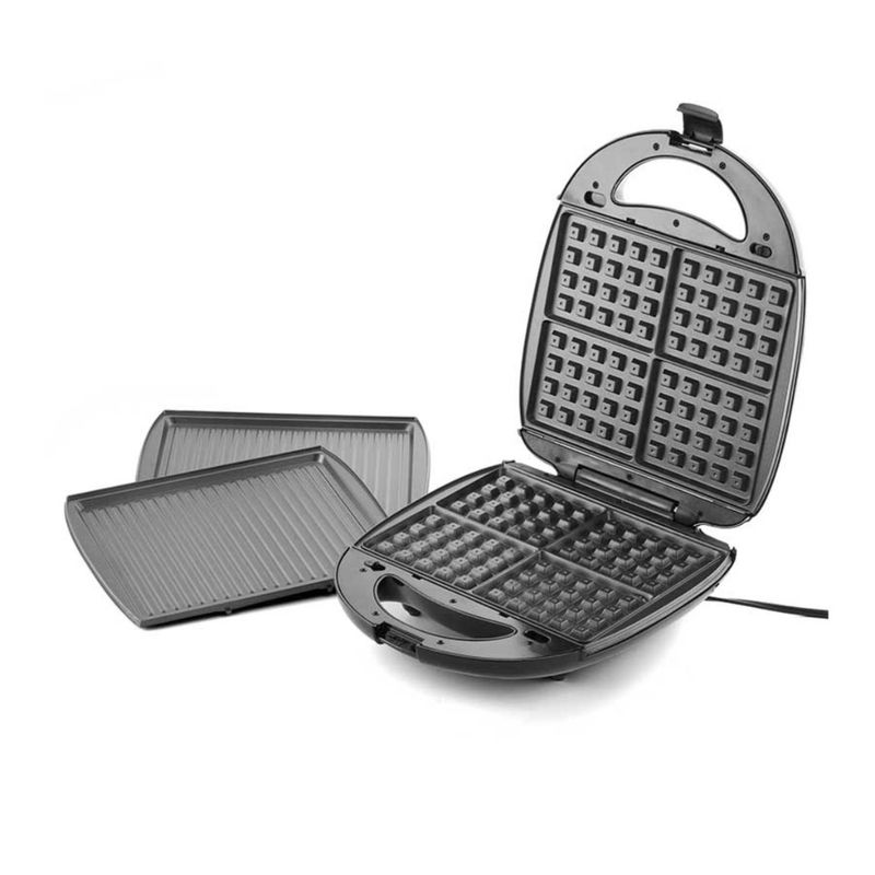 UNIVERSAL - Sanduchera 3 En 1 / 4 Puestos Universal L87340 Negro