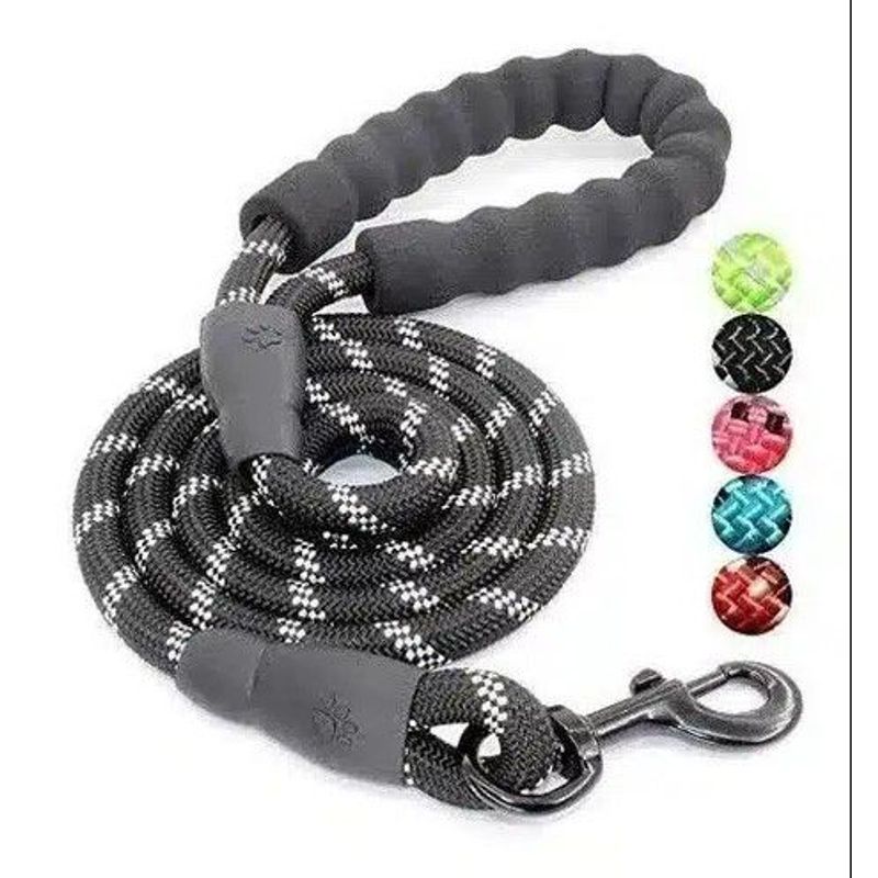 WUUFU - Correa Para Perros Lazo Reflectivo - NEGRO BLANCO