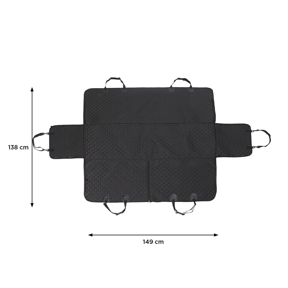 TOTTO - Protector de carro para mascotas Silla Trasera Ride Negro