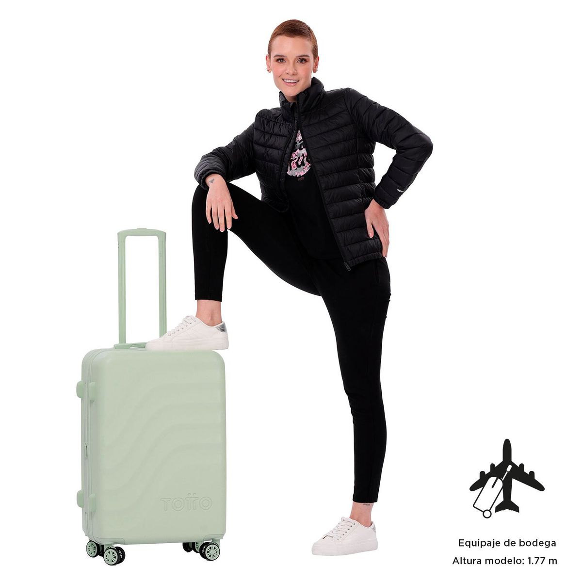 TOTTO - Maleta Viaje Mediana 360 Bazy Plus M Verde