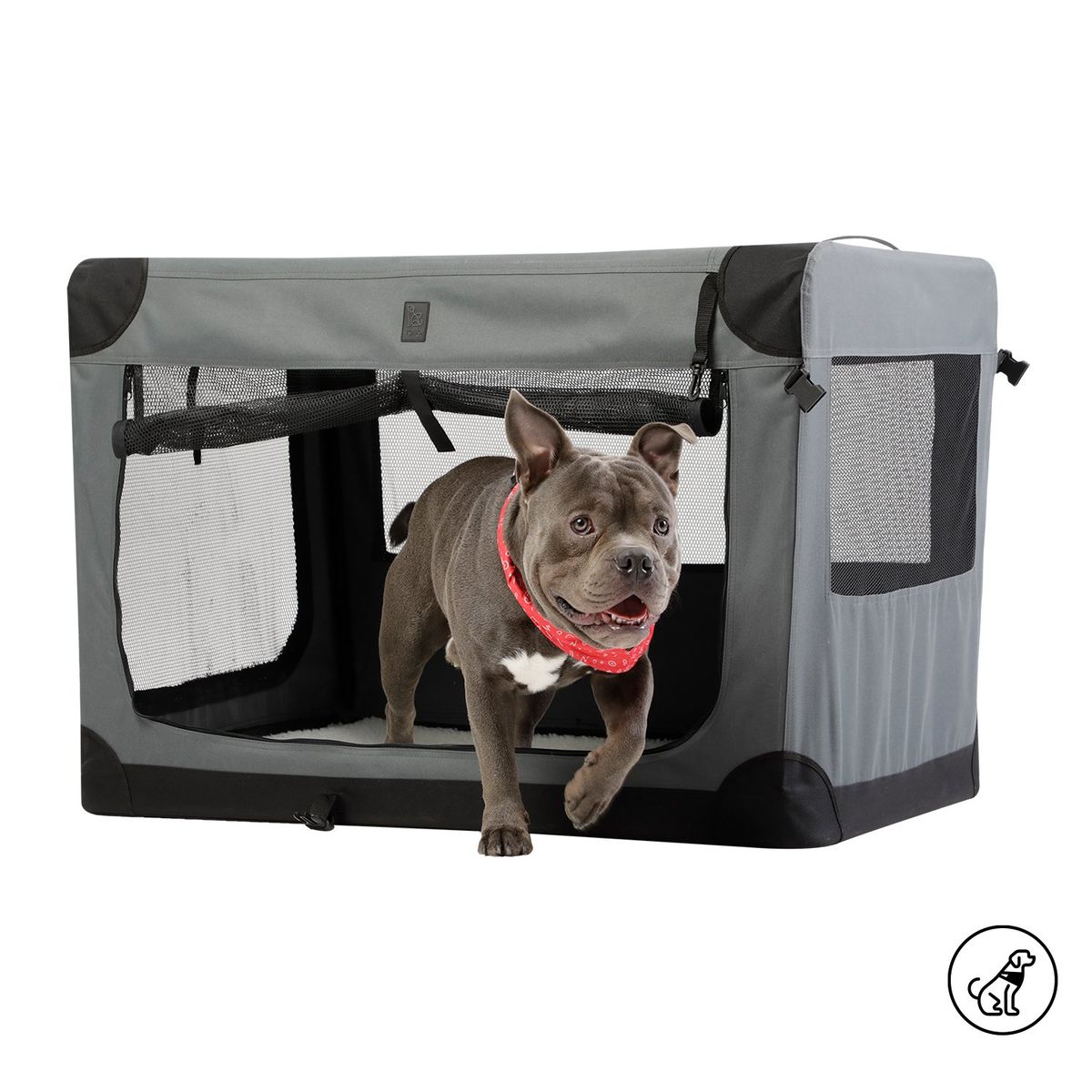 TOTTO - Guacal para Perro Mediano Doggy M Gris