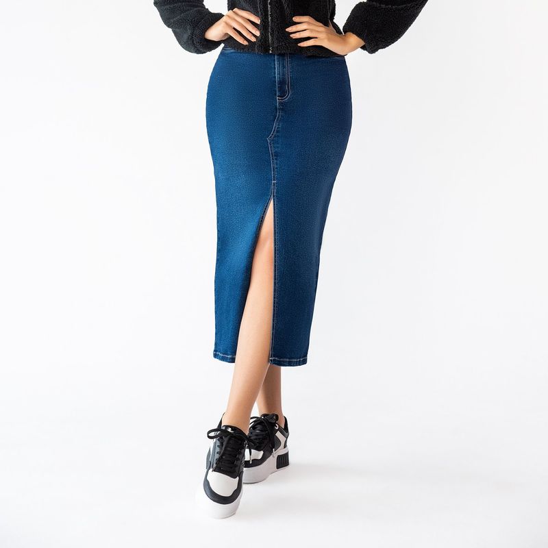 CROYDON - Falda Salome Azul Osc para Mujer Croydon