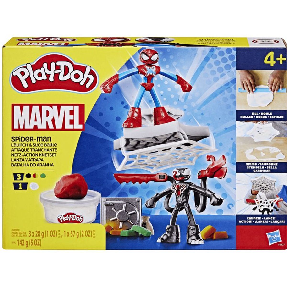 PLAY-DOH - Plastilinas Play-Doh Marvel Spider-Man Lanza y Atrapa