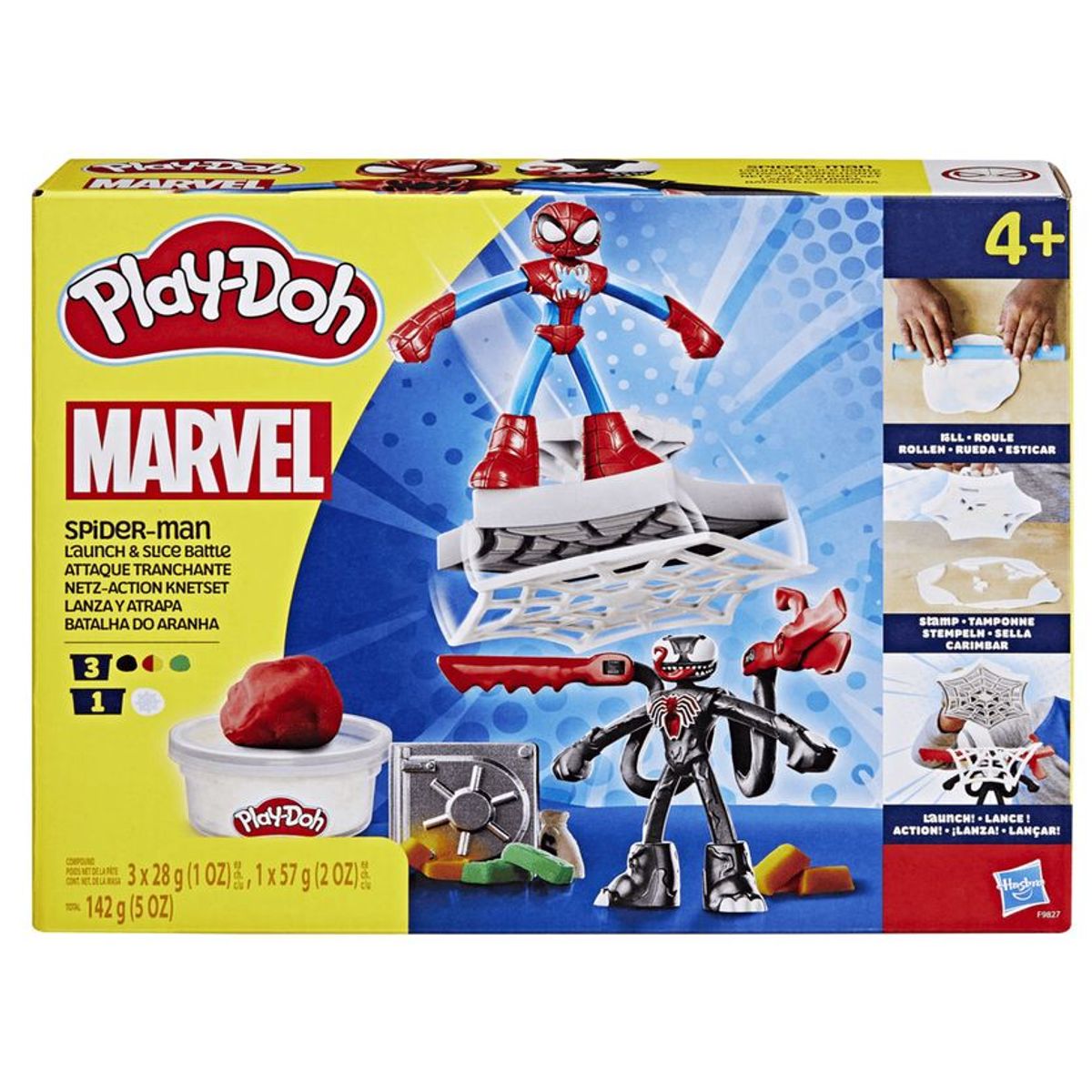 PLAY-DOH - Plastilinas Play-Doh Marvel Spider-Man Lanza y Atrapa