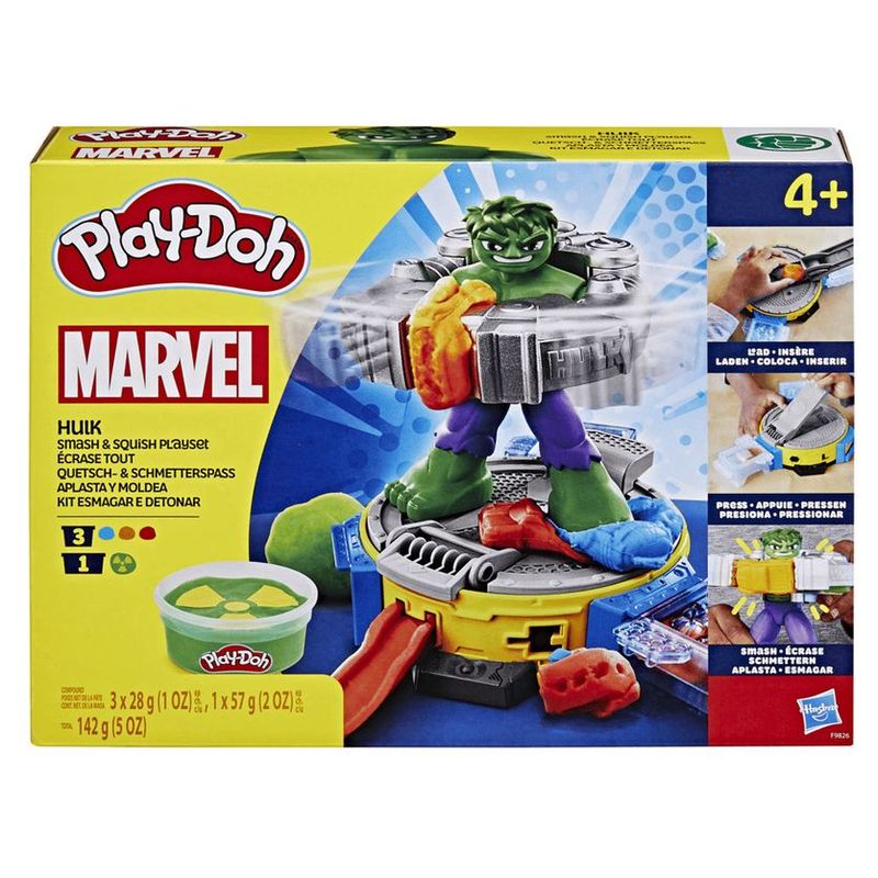 PLAY-DOH - Plastilinas Play-Doh Marvel Set juego Hulk Aplasta y Moldea