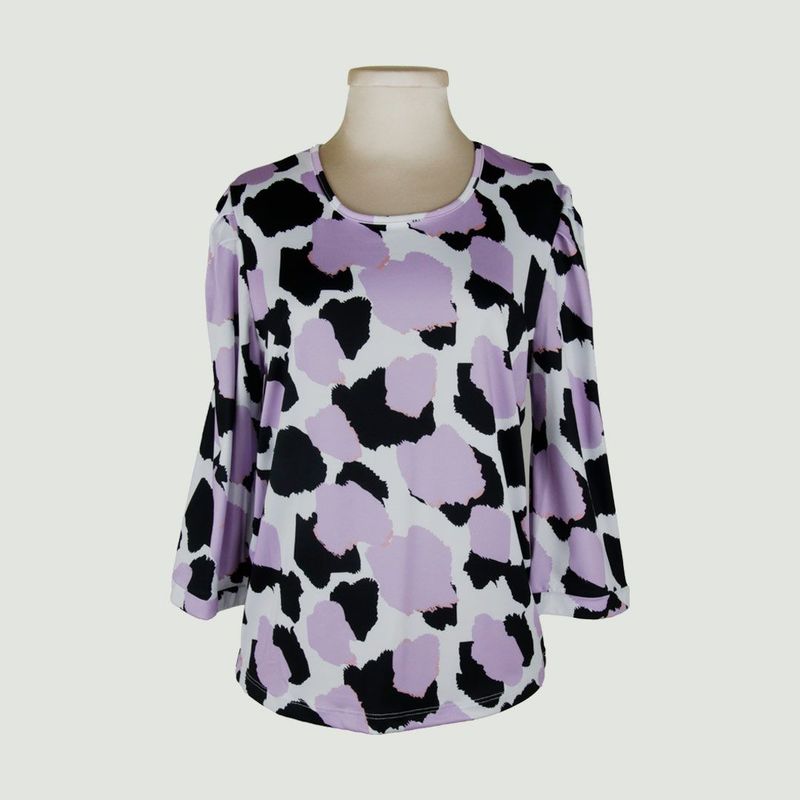 L Y H - Camiseta Para Mujer Manga 34 Lila Marca L&H