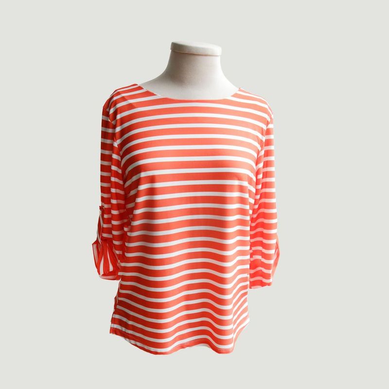 L Y H - Camiseta Para Mujer Manga 34 Rojo Marca L&H