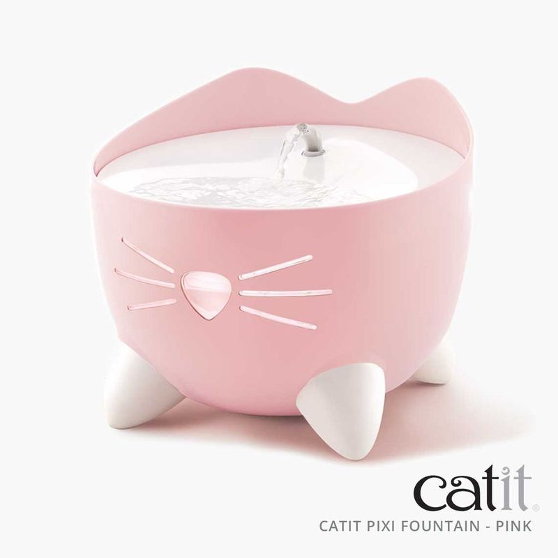 CATIT - Catit Fuente de Agua Pixi 2lt 500ml  - Rosa Claro