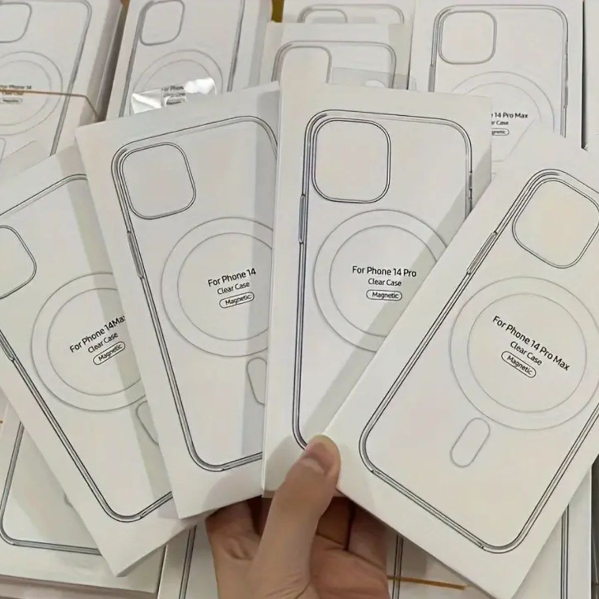 GENERICO - Forro Estuche Transparente Con Carga Magnética Para Celular