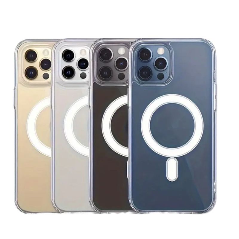 GENERICO - Forro Estuche Transparente Con Carga Magnética Para Celular