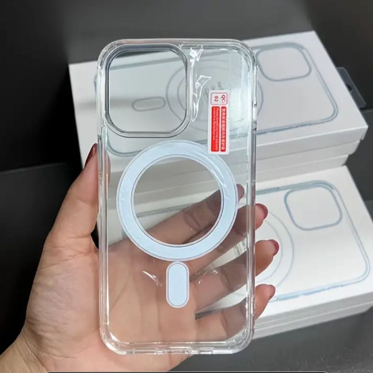 GENERICO - Forro Estuche Transparente Con Carga Magnética Para Celular