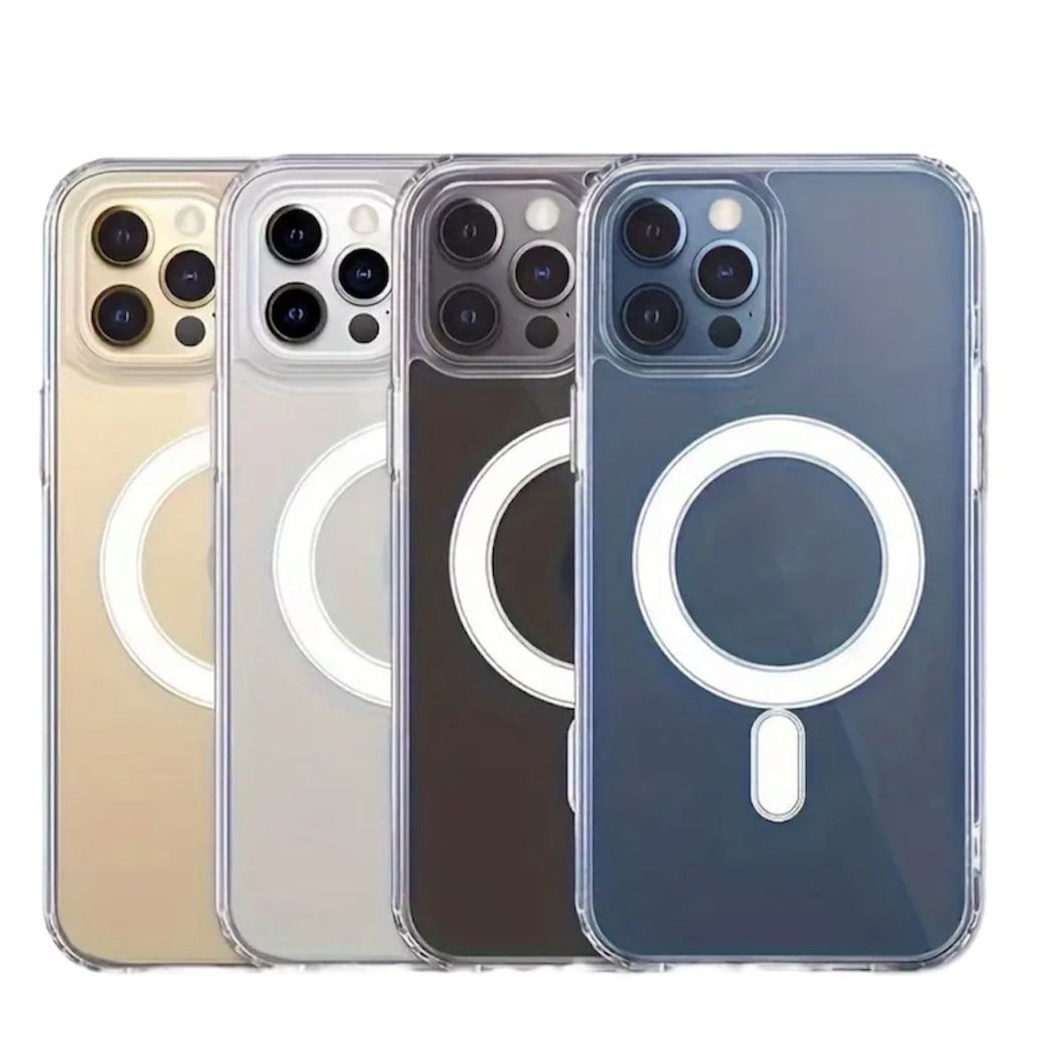 GENERICO - Forro Estuche Transparente Con Carga Magnética Para Celular.