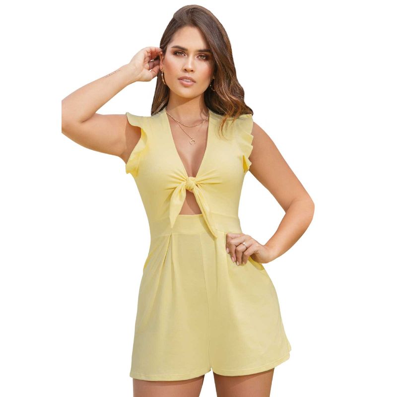 ATYPICAL - Enterizo Corto Mujer Amarillo Atypical 88378
