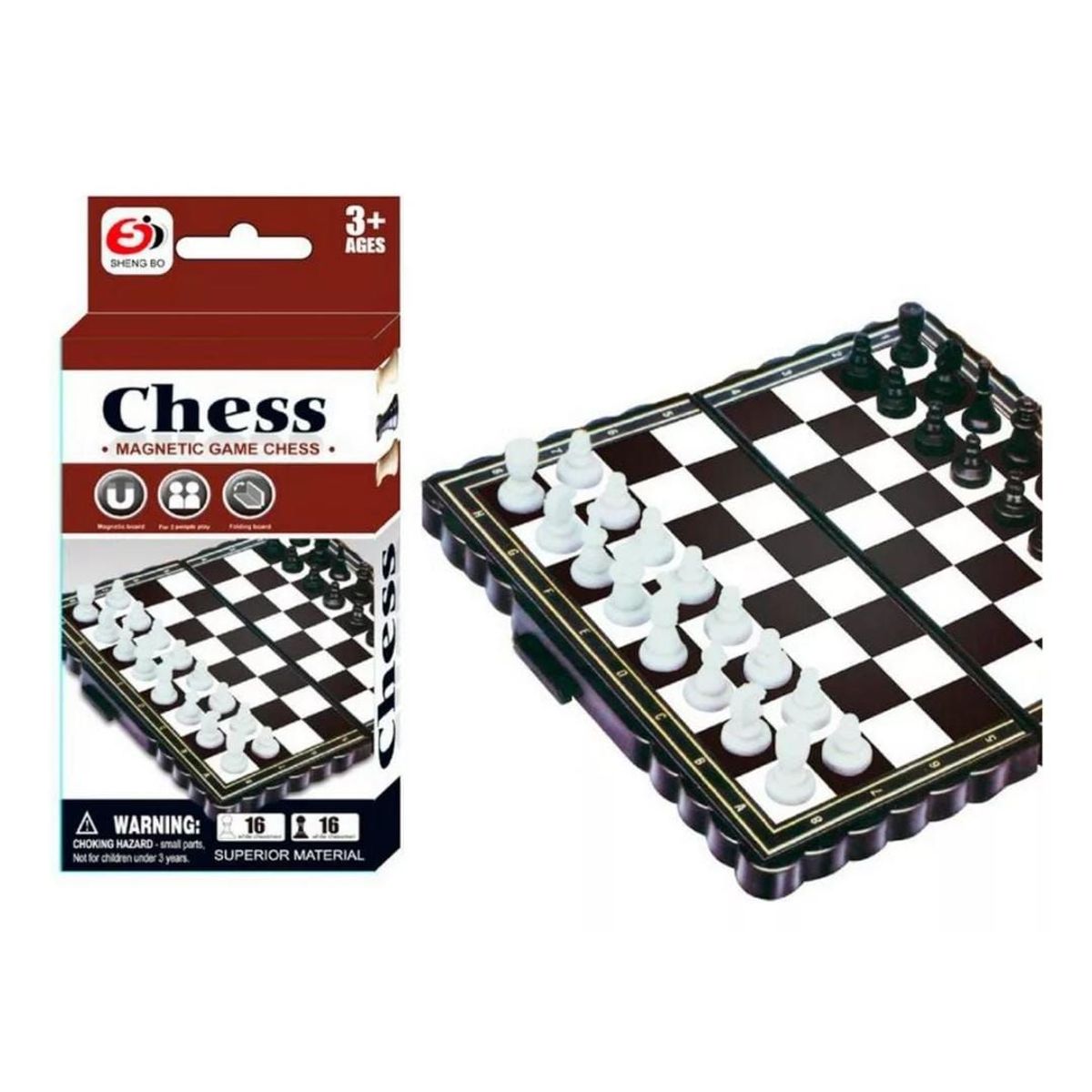 GENERICO - Ajedrez Mini Magnético  Tablero Imán