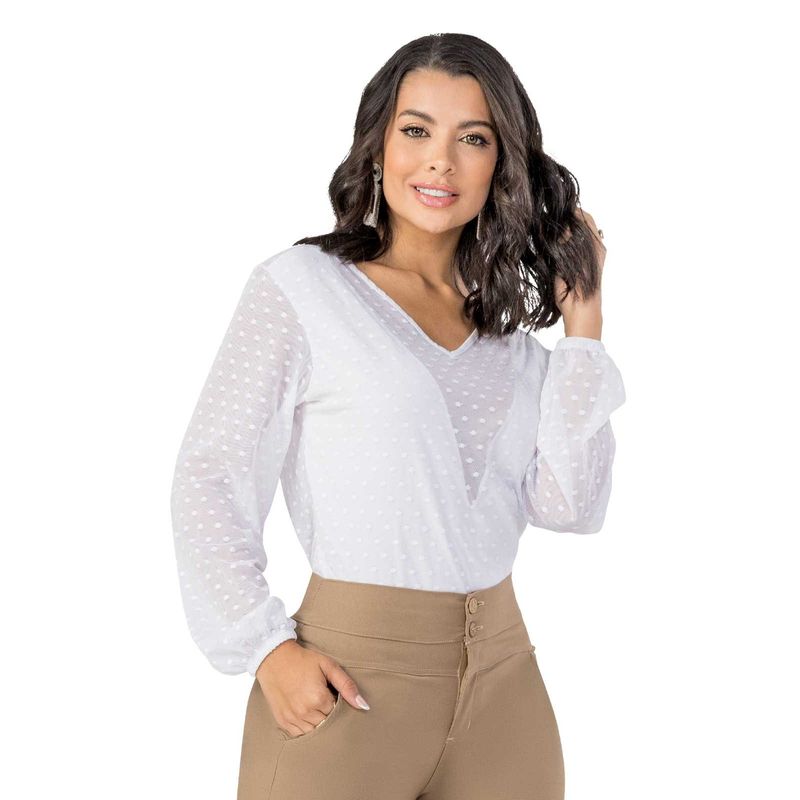 MARKETING PERSONAL - Blusa Mujer Blanco Mp 102044