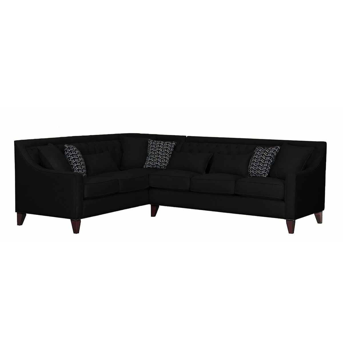 GENERICO - SALA MODERNA VERSALLES ECOCUERO NEGRO