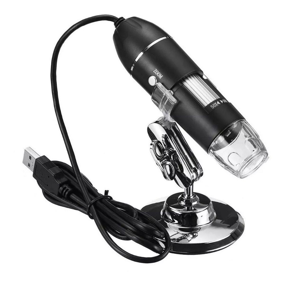 GENERICO - Microscopio Usb Digital 1600x 8 Led Electronico Capilografo