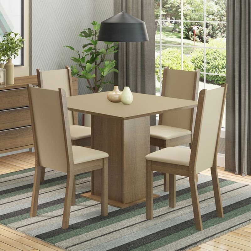 MADESA - Juego de Comedor Alana con 4 Sillas
