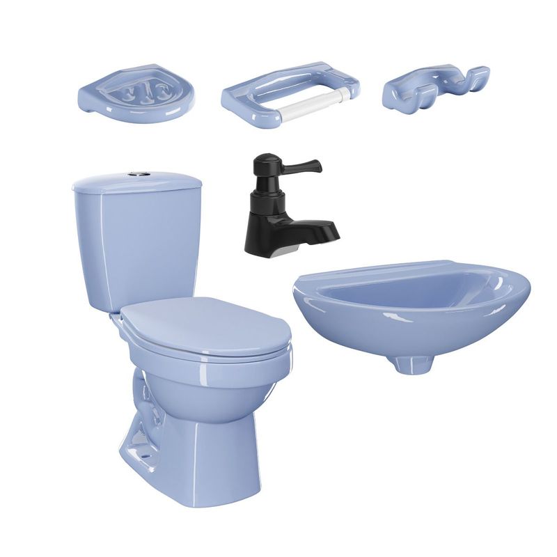 CORONA - Combo Laguna Azul sin pedestal Grifería Balta Negro y Accesorios Astro