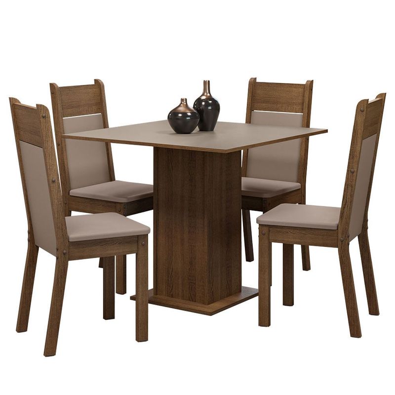MADESA - Juego de Comedor Claire con 4 Sillas