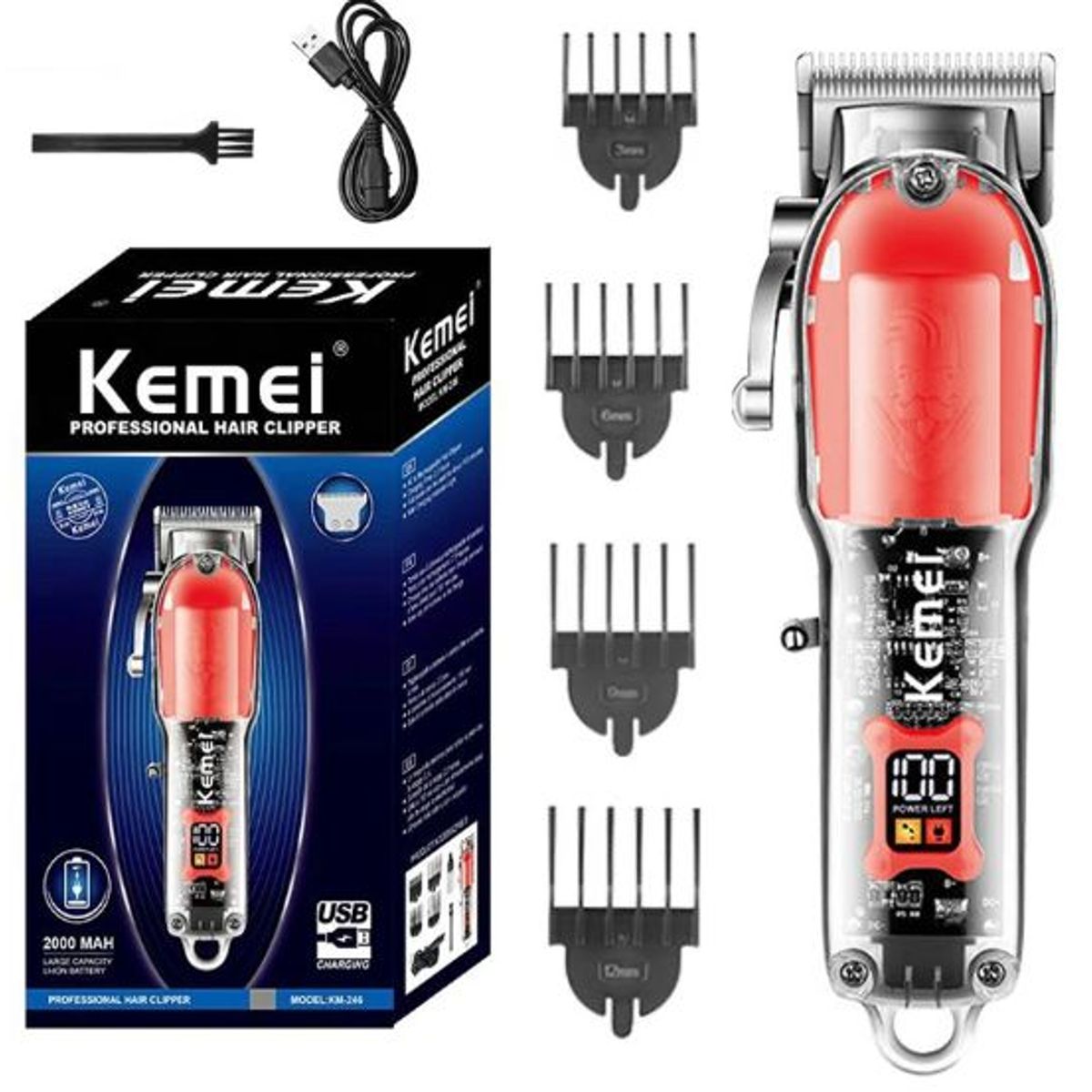 KEMEI - Maquina De Corte Original e Inalambrica KEMEI 246