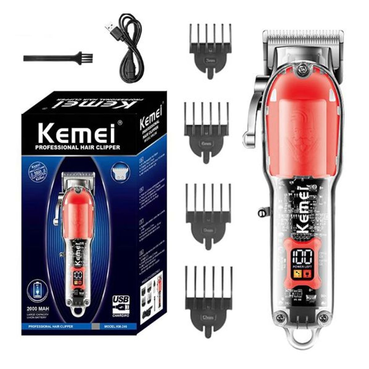 KEMEI - Maquina De Corte Original e Inalambrica KEMEI 246