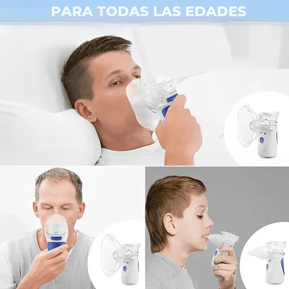 GENERICO - Nebulizador Inhalador Portátil Recargable Pediátrico Adultos
