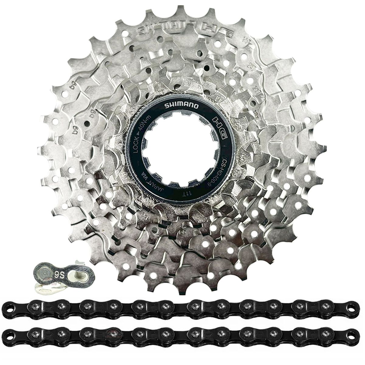 SHIMANO - Pacha Bicicleta Shimano Hg400 11-28 y Cadena Sunrace M94